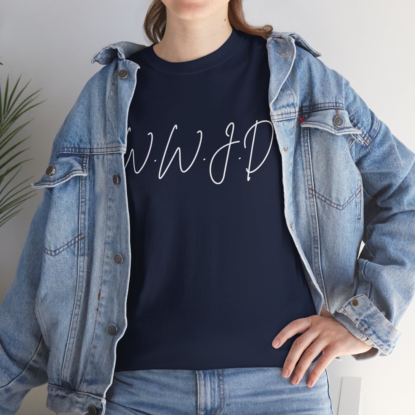 WWJD Unisex Heavy Cotton Tee - Comfortable Casual Wear, Gift for Friends, Inspirational Apparel, Everyday Style, Thoughtful Quotes