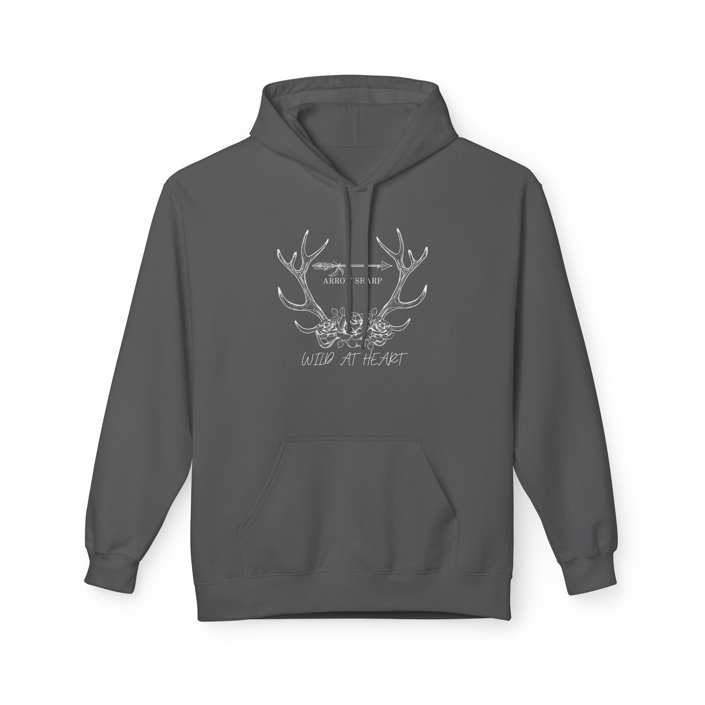 Wild at Heart Fleece Hoodie - Cozy Unisex Pullover for Outdoor Lovers, Perfect for Gifts, Camping, Wilderness Adventures, & Everyday Comfort