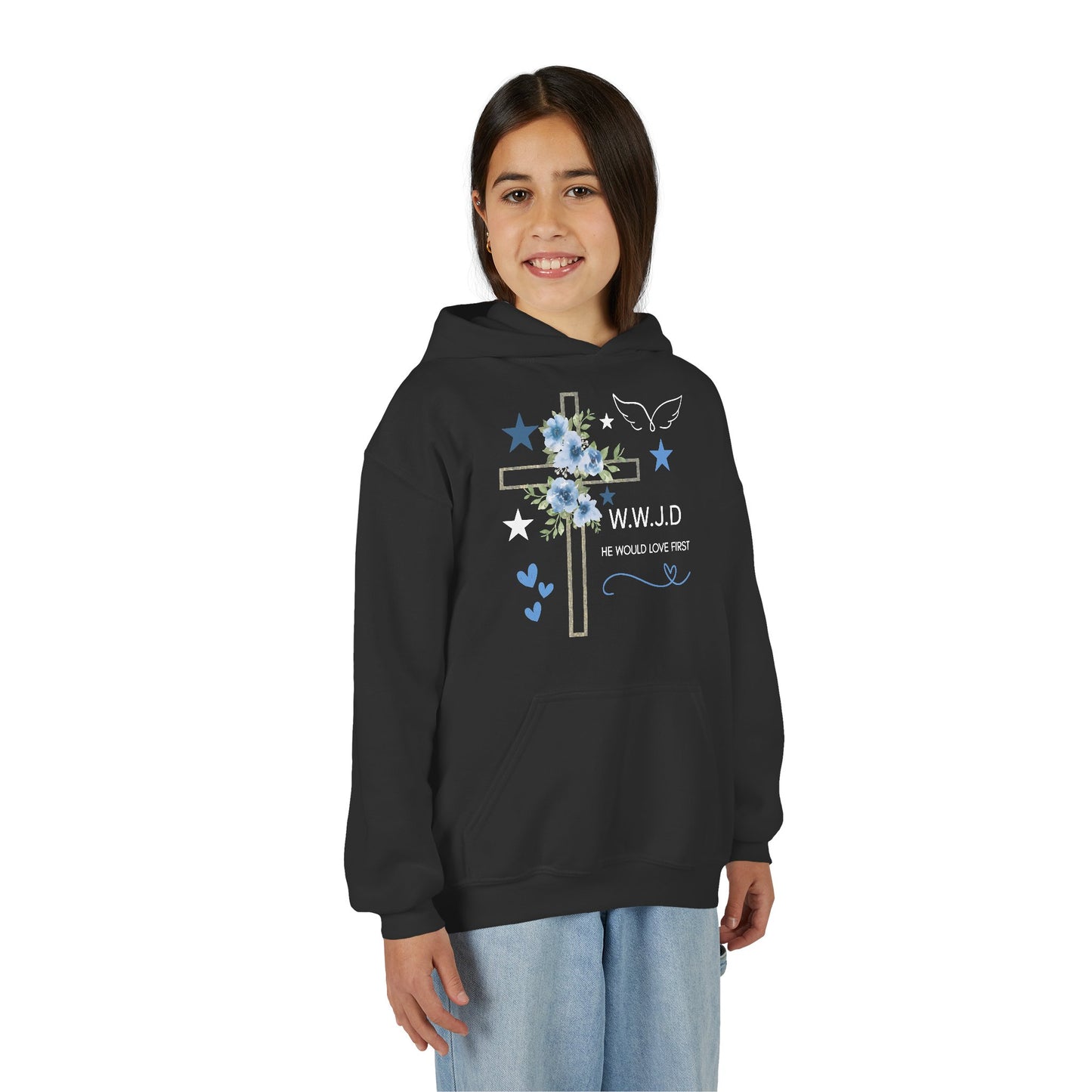 Kids WWJD Youth Hoodie Sweatshirt