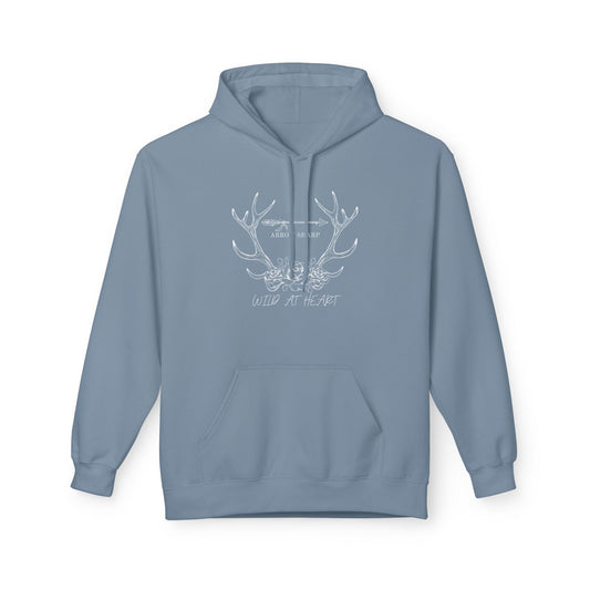 Wild at Heart Fleece Hoodie - Cozy Unisex Pullover for Outdoor Lovers, Perfect for Gifts, Camping, Wilderness Adventures, & Everyday Comfort