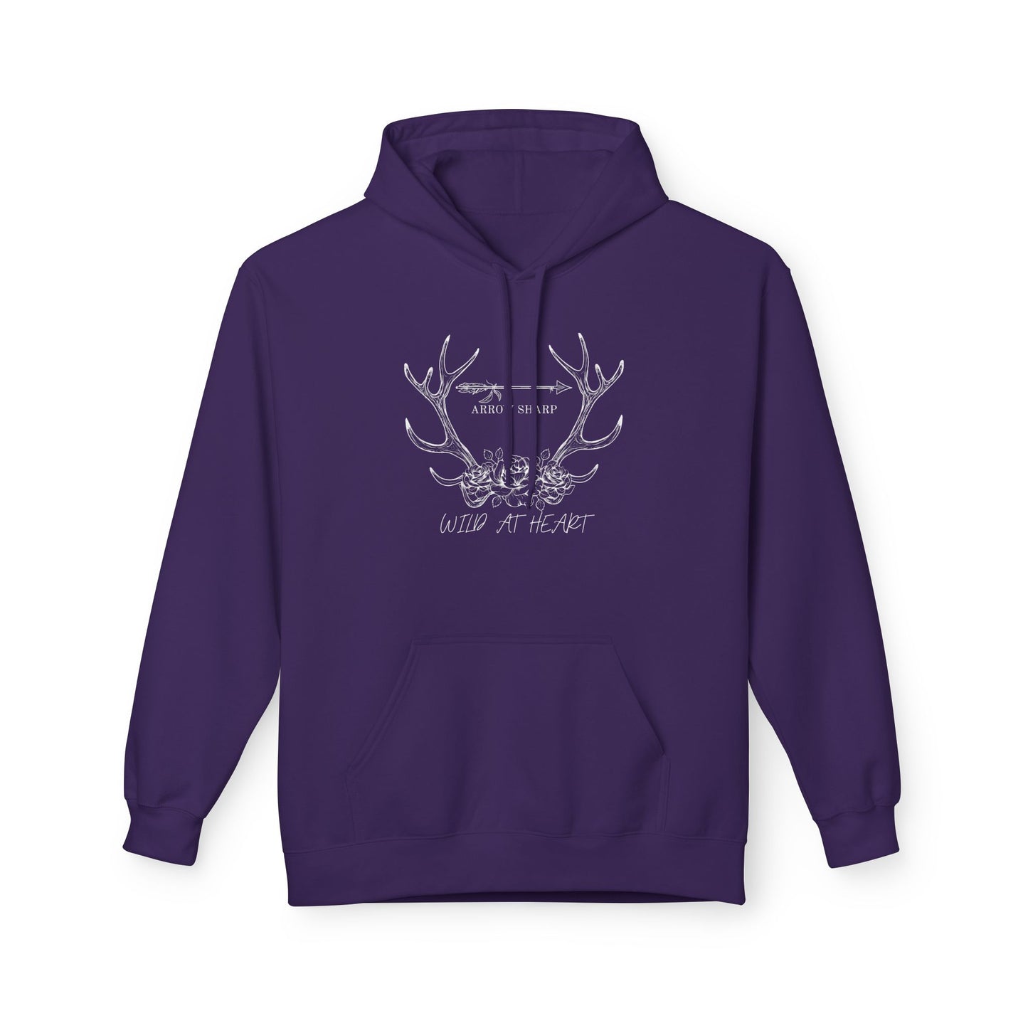 Wild at Heart Fleece Hoodie - Cozy Unisex Pullover for Outdoor Lovers, Perfect for Gifts, Camping, Wilderness Adventures, & Everyday Comfort