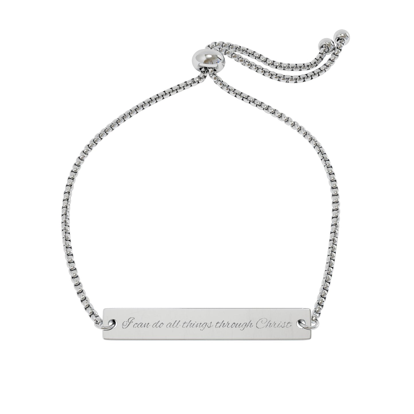Engravable Adjustable Bar Bracelet - Personalized Nameplate Jewelry