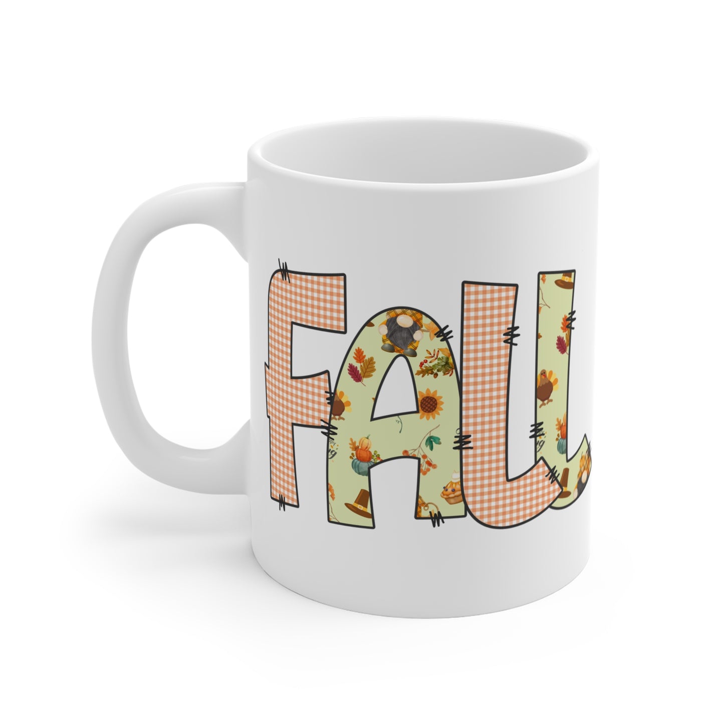 Fall Themed Mug, Cozy Autumn Coffee Cup, Pumpkin Spice Mug, Seasonal Gift for Friends, Cute Floral Design