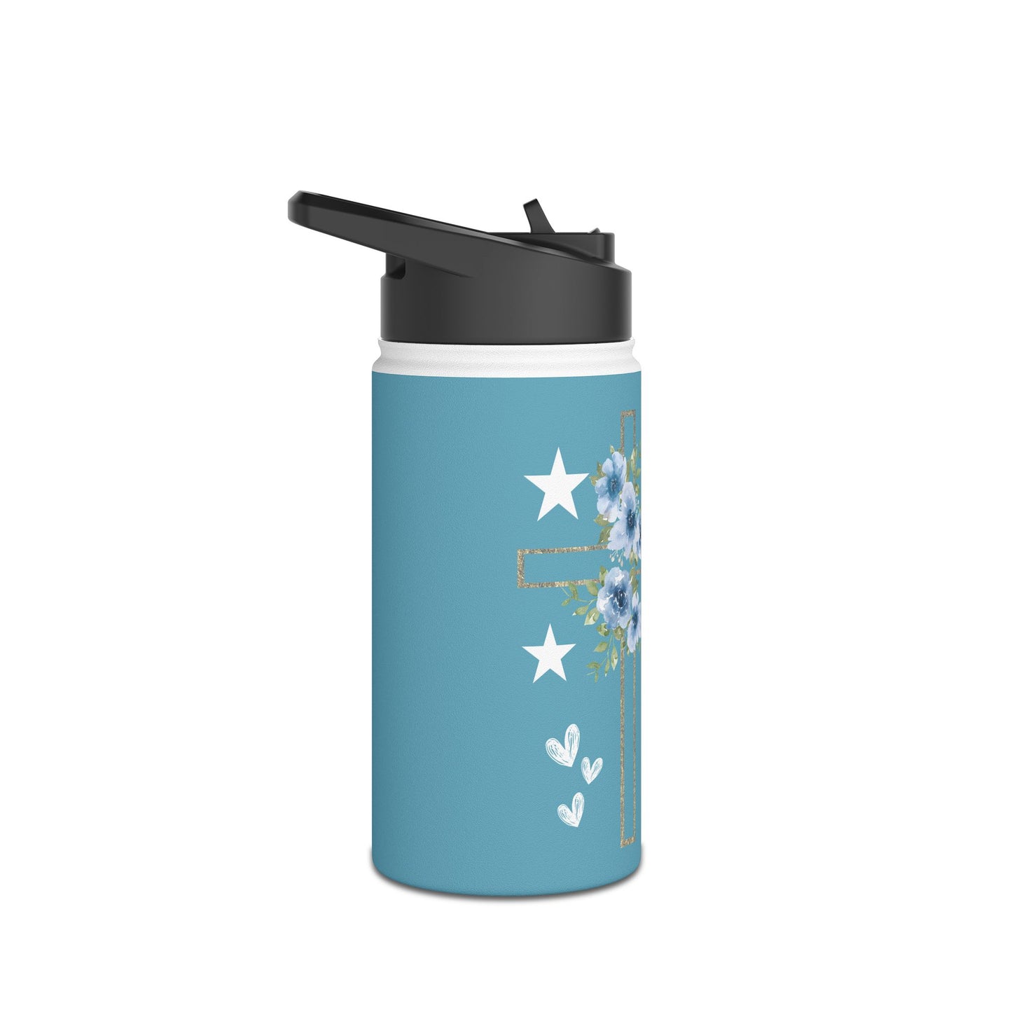 Inspirational Stainless Steel Water Bottle - W.W.J.D. Design, Motivational Gift, Faith-Based Water Bottle, Christian Gift, Fitness Hydration