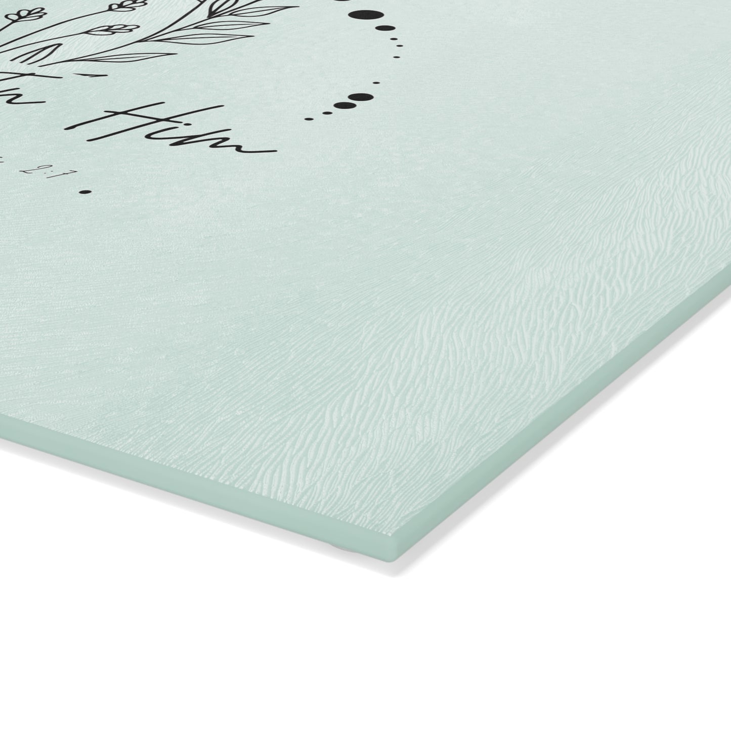 Rooted In Him Glass Cutting Board