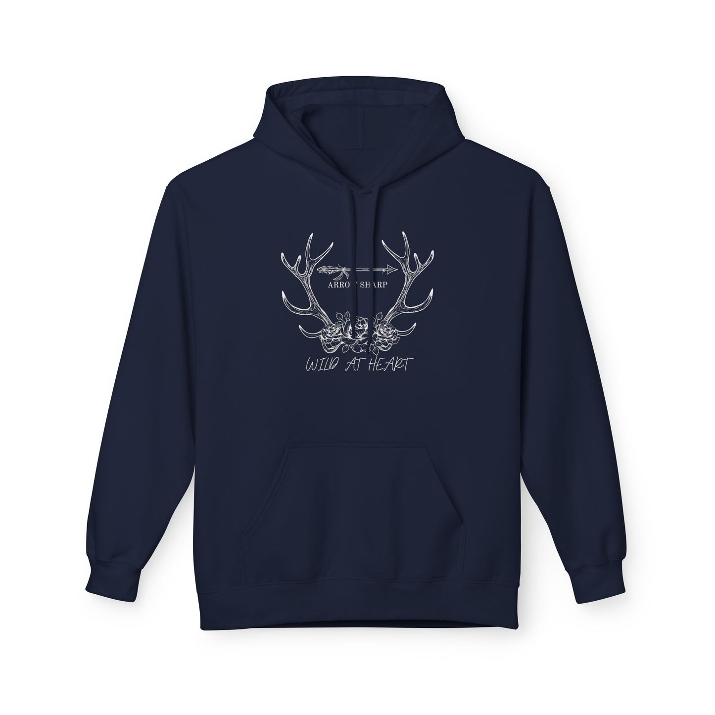 Wild at Heart Fleece Hoodie - Cozy Unisex Pullover for Outdoor Lovers, Perfect for Gifts, Camping, Wilderness Adventures, & Everyday Comfort