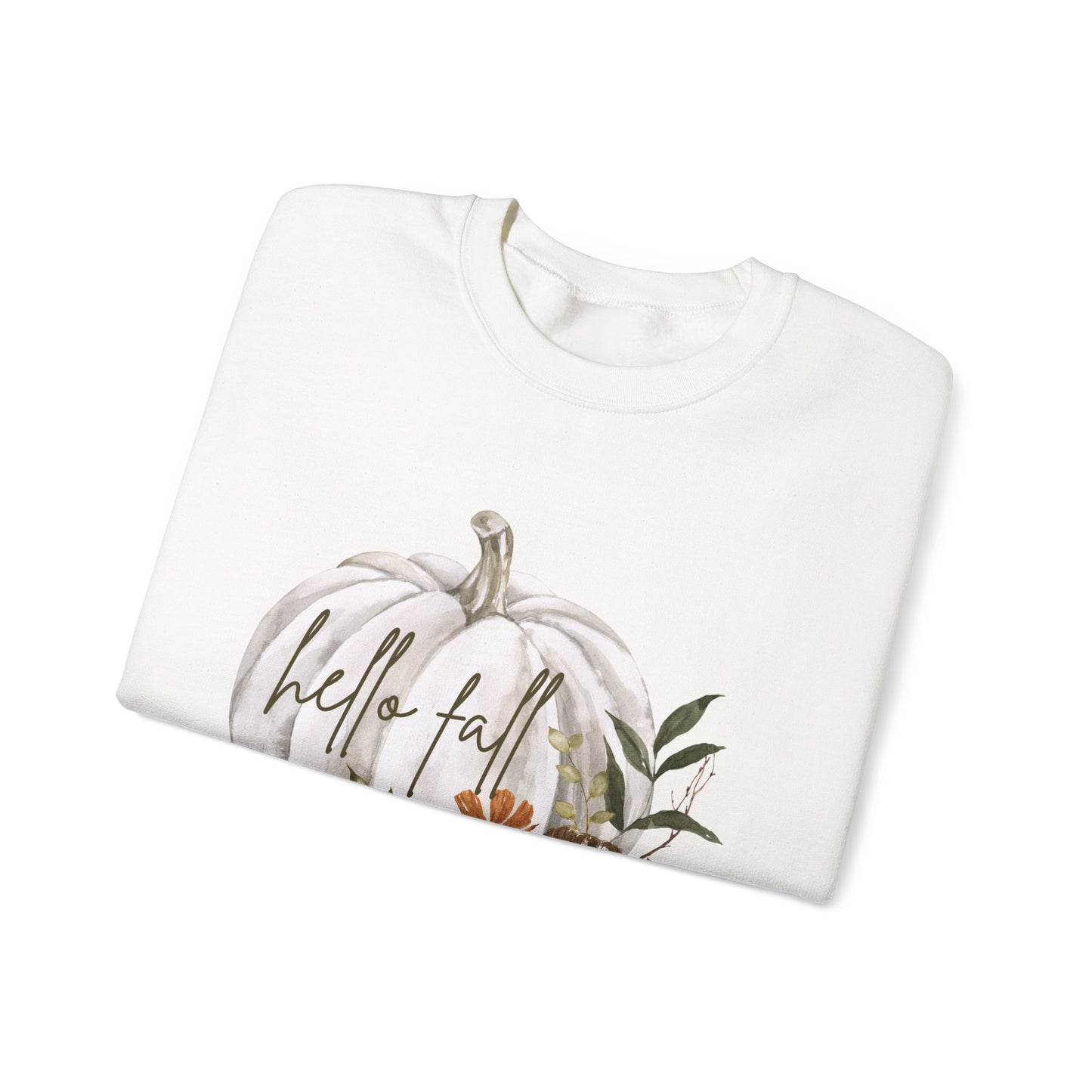 Fall Vibes Unisex Crewneck Sweatshirt, Cozy Autumn Apparel, Pumpkin Design, Perfect for Halloween, Thanksgiving, Casual Outfits