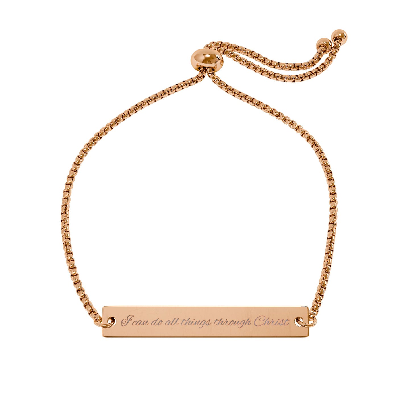 Engravable Adjustable Bar Bracelet - Personalized Nameplate Jewelry