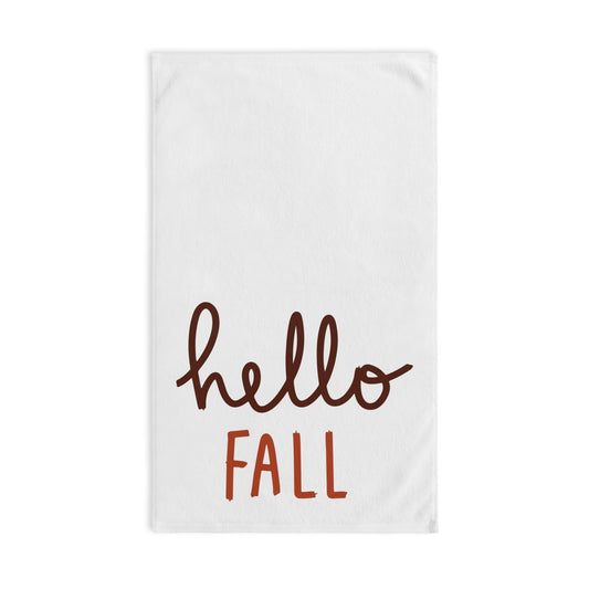 Autumn Hand Towel, Hello Fall Decor, Seasonal Kitchen Towel, Fall Harvest Gift, Cozy Home Accessory, Holiday Kitchen Decor